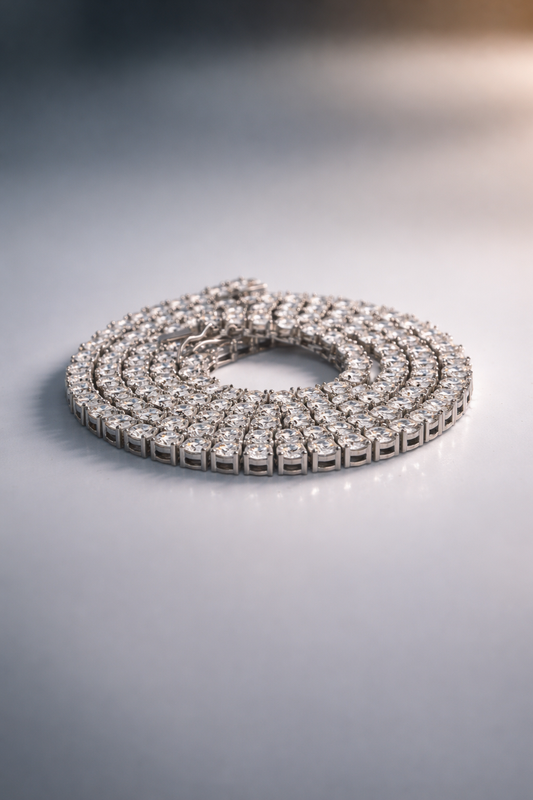 Elara 4.0mm Moissanite Tennis Necklace